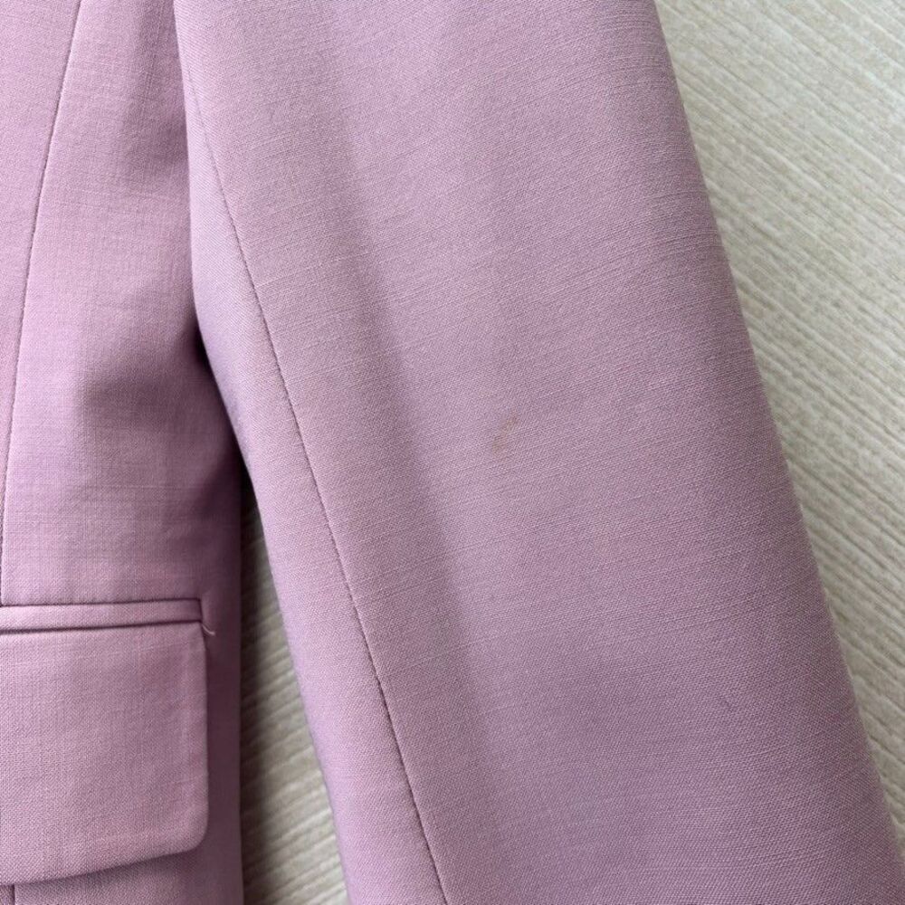 Theory Carissa Stretch Classic Dusty Lilac Two Button Suit Blazer Womens Size 6 - Picture 11 of 16